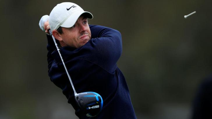 Golfer Rory McIlroy hits a drive